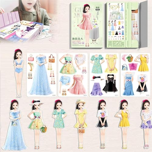 Siapodan Magnetic Dress Up Baby, 2024 New Magnetic Princess Dress Up Paper Doll, Magnetic Dress Up Baby Paper Dolls, Magnetic Dress Up Dolls for Girls, Magnetic Dress Up Travel Toys (#4) von Siapodan