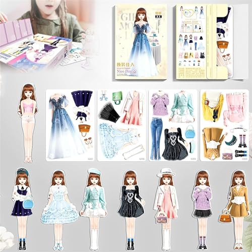 Siapodan Magnetic Dress Up Baby, 2024 New Magnetic Princess Dress Up Paper Doll, Magnetic Dress Up Baby Paper Dolls, Magnetic Dress Up Dolls for Girls, Magnetic Dress Up Travel Toys (#6) von Siapodan