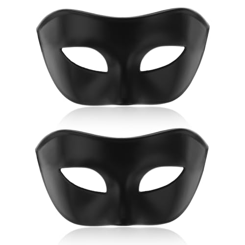 Sibba 2x Venezianische Maske Herren Maskerade Schwarze Masken Maskenball Retro Augenmaske Halloween Maskerade Kostüm Maske Fasching Verkleidun Frauen Masquerade Venezianischen Mask Mardi Gras Cosplay von Sibba