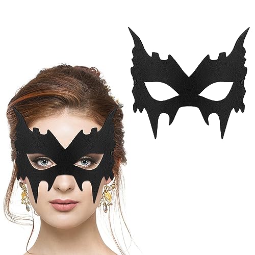 Sibba Halloween Kostüm Maske Schwarze Augenmaske Cosplay Halbgesichtsmaske Anzieh Kostüm Party Zubehör für Erwachsene Kinder von Sibba