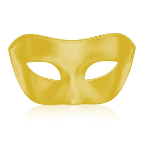 Sibba Maskerade Maske Halloween Gesichtsmaske für Männer Kostümball Party-Verkleidung Maskenball Venezianische Maskerade Augenmaske Weihnachten Karneval Kostüm Fasching Abschlussball Maske (Gold) von Sibba