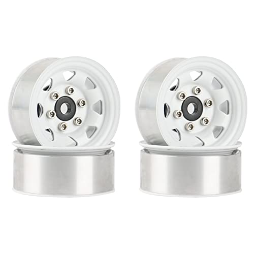 Sichuny 4 StüCk 1,55 Metall Beadlock Rad Felgen Nabe für 1/10 RC Crawler Auto Axial Jr 90069 D90 CC01 LC70,1 von Sichuny