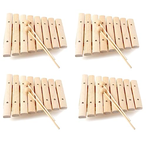 Sichuny 4X Kinder Kinder Natur 8 Töne Xylophon Schlagzeug Toy Musik Instrument für Kinder Musik Entwickeln von Sichuny