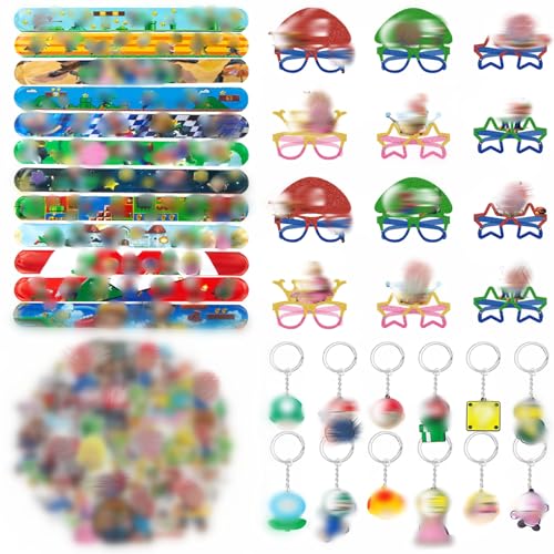 86 Stück Party Mitgebsel Kindergeburtstag, Party Gastgeschenk Mit 12 Slapbands 50 Aufkleber 12 Gläser Und 12 Schlüsselschnalle, Mitgebsel Geburtstagsdeko Kleinigkeiten Für Kinder 86 Stück Party Mitgebsel Kindergeburtstag, Party Gastgeschenk Mit 12 Slapbands 50 Aufkleber 12 Gläser Und 12 Schlüsselschnalle, Mitgebsel Geburtstagsdeko Kleinigkeiten Für Kinder von Sidesea