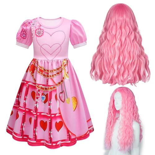 Sidesea Faschingskostüme Kinder Mädchen, Prinzessin Kleid Mädchen Karneval Kostüm Kinder Bridget Descendants Kostüm Kinder Mädchen Prinzessin Kostüm Mädchen Mottoparty Cosplay von Sidesea