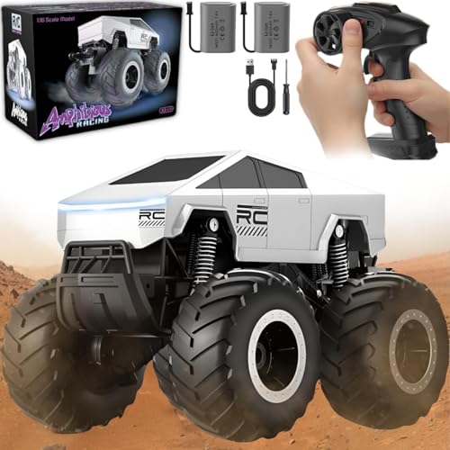 Siebkorb Ferngesteuertes wasserdichtes Auto Monstertruck Spielzeug, wasserdichtes Cyber-Truck-Ferngesteuertes Auto mit wiederaufladbarem Akku, RC Autos für Jungen Alter 8-12 von Siebkorb