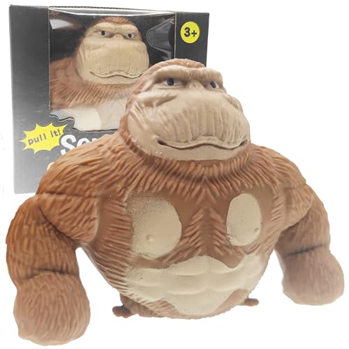 Siebkorb Stretch Gorilla, Gorilla Stressabbau Spielzeug Squishy Monkey Toy Weiches Squeeze-Spielzeug Sensory Relief Fidget Toy Stressabbau Spielzeug für Kinder und Erwachsene von Siebkorb