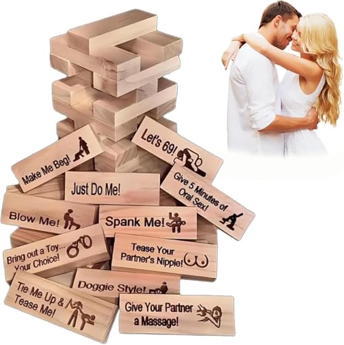 The Lust Tower Blocks, Naughty Bausteine Jenga Date Ideen FüR Paare, Spiele FüR Paare Fragen Bausteine Tumbling Tower Freches Jenga Spiel FüR Erwachsene Adult Couple Games von Siebkorb