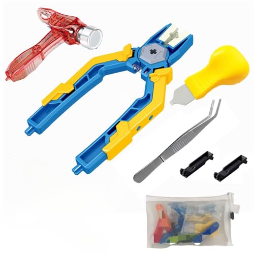 Siellmy Technik Ersatzteile Set, Brick Separator Werkzeug inklusive Messlineal, Pinzett, Hammer, Hilfszange, Klemmbausteine Steinetrenner Brechstange Bausteine Trenner Kompatibel mit Technic von Siellmy