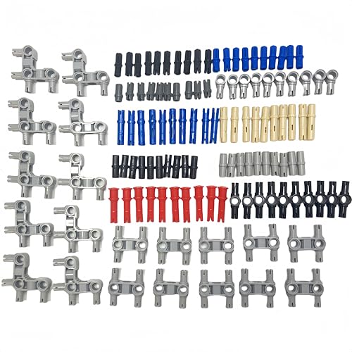 Technik Ersatzteile Set, 120 Stück Technik Pin Axle Pins lang mit Stopper Anschluss Technic Teile Steine Bausteine Klemmbausteine Bausatz von Siellmy