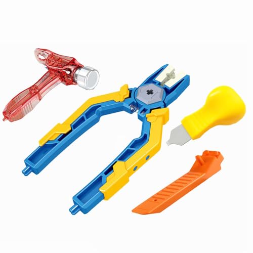 Technik Ersatzteile Set, 4PCS Brick Separator Werkzeug inklusive Hammer, Hilfszange, Klemmbausteine Steinetrenner Brechstange Bausteine Trenner Werkzeug Kompatibel mit Technic Ersatzteile von Siellmy