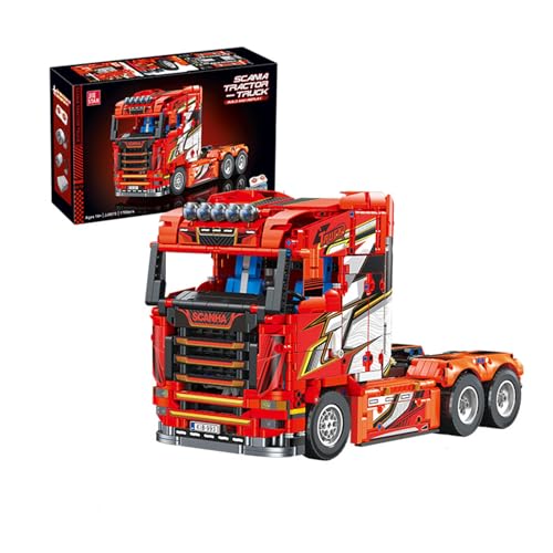 Technik LKW SCANIA Bausatz, 1708 Teile Technik Schwere Lastkraftwagen Modell Baukasten Kompatibel mit Lego Technik von Siellmy