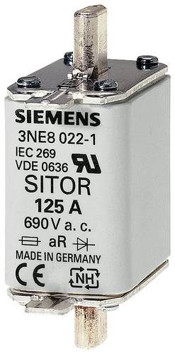 Siemens 3NE10222 Sicherungseinsatz Sicherungsgröße = 0 125A 690V 3St. von Siemens