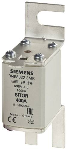 Siemens 3NE80323MK Sicherungseinsatz Sicherungsgröße = 0 400A 690V 3St. von Siemens