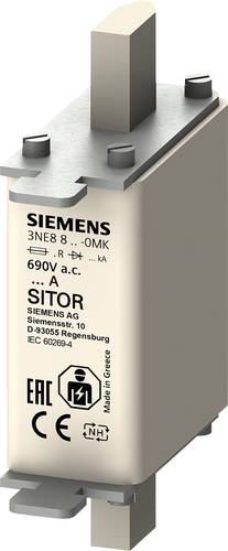 Siemens 3NE88020MK Sicherungseinsatz Sicherungsgröße = 0 40A 690V 3St. von Siemens