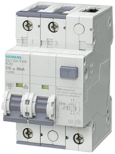 Siemens 5SU13247FA20 FI-Schutzschalter/Leitungsschutzschalter 20A 0.03A 230V von Siemens