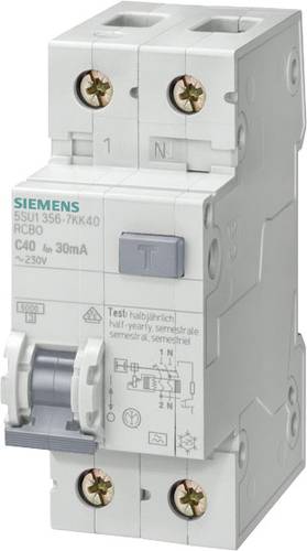 Siemens 5SU13566KK16 FI-Schutzschalter/Leitungsschutzschalter 2polig 16A 0.03A 230V von Siemens