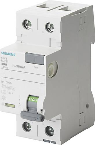 Siemens 5SV36166KK01 5SV3616-6KK01 FI-Schutzschalter A 2polig 63A 0.3A 230V von Siemens