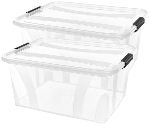 Siena HOME Aufbewahrungsbox Anzio Transparent 21l (B x H x T) 510 x 148 x 385mm 2St. von Siena HOME