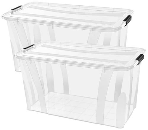 Siena HOME Aufbewahrungsbox Anzio Transparent 32l (B x H x T) 510 x 230 x 385mm 2St. von Siena HOME