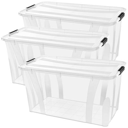 Siena HOME Aufbewahrungsbox Anzio Transparent 32l (B x H x T) 510 x 230 x 385mm 3St. von Siena HOME