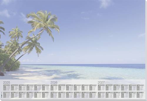 Sigel HO470 Schreibunterlage Beach 3-Jahreskalender Mehrfarbig (B x H) 595mm x 410mm von Sigel