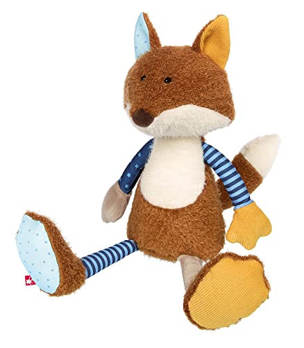 SIGIKID 42849 Stofftier Fuchs Patchwork Sweety Kuscheltier zum Spielen & Schmusen aus weichem Materialmix für Babys und Kinder, Jungen und Mädchen von 0 Monaten bis 8 Jahren Mehrfarbig/Fuchs 39 cm von Sigikid