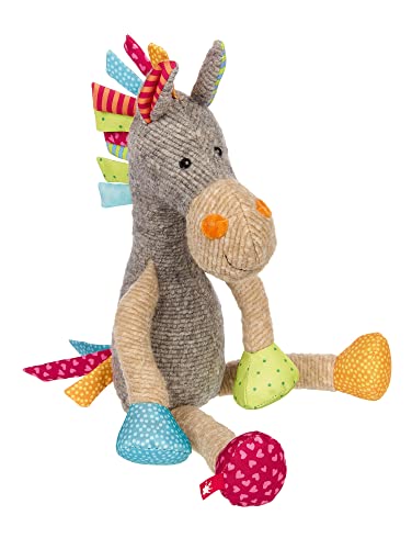 SIGIKID 42843 Stofftier Pferd Patchwork Sweety Kuscheltier zum Spielen & Schmusen aus weichem Materialmix für Babys und Kinder, Jungen und Mädchen von 0 Monaten bis 8 Jahren Mehrfarbig/Pferd 39 cm von Sigikid