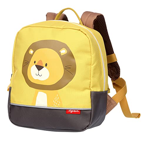 SIGIKID 25116 Rucksack Löwe Forest Bags Mädchen und Jungen Kinderrucksack empfohlen ab 2 Jahren gelb, 23x20x10 cm von Sigikid