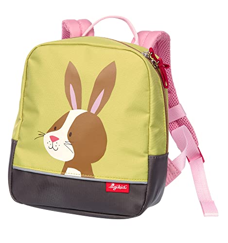 SIGIKID 25122 Rucksack Hase Forest Bags Mädchen Kinderrucksack empfohlen ab 2 Jahren grün/rosa, 23x20x10 cm von Sigikid