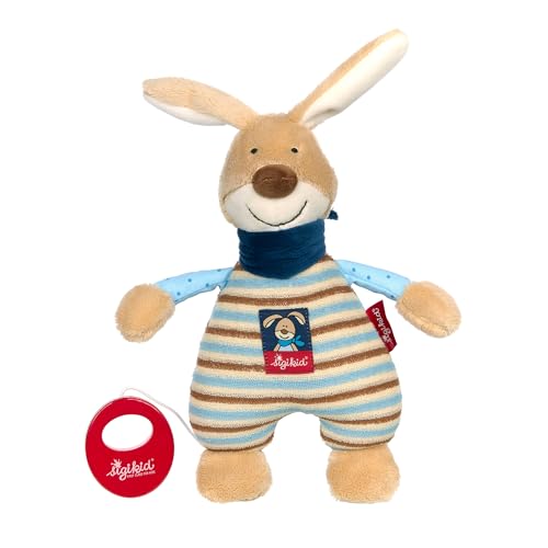 SIGIKID 39265 Spieluhr Semmel Bunny Mädchen und Jungen Babyspielzeug empfohlen ab Geburt blau/beige von Sigikid