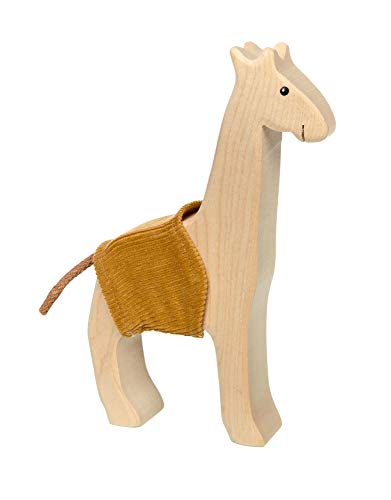 SIGIKID 39393 Holztier Giraffe Cudly Wudly Mädchen und Jungen Babyspielzeug empfohlen ab 3 Jahren natur/okker von Sigikid