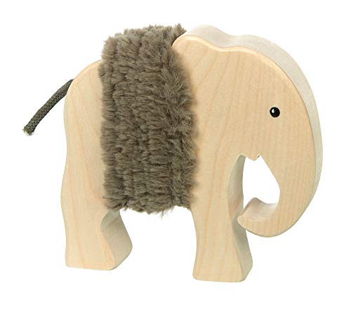 SIGIKID 39394 Holztier Elefant Cudly Wudly Mädchen und Jungen Babyspielzeug empfohlen ab 3 Jahren natur/graubraun von Sigikid