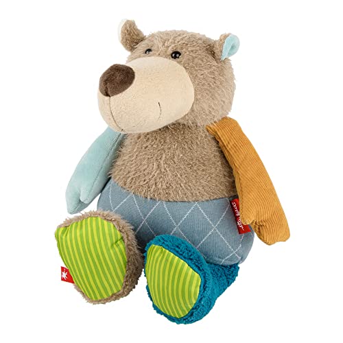 SIGIKID 39789 Kuscheltier Bär Patchwork Sweety, yellow für Mädchen und Jungen von 0 bis 8 Jahren von Sigikid