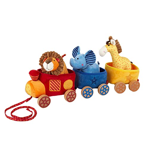 SIGIKID 41083 Safari-Zug Soft PlayQ Mädchen und Jungen Babyspielzeug empfohlen ab 3 Monaten mehrfarbig von Sigikid