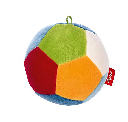 SIGIKID 42313 Aktiv-Ball Baby Activity PlayQ Mädchen und Jungen Babyspielzeug empfohlen ab Geburt mehrfarbig, Bunt Fußball-stil/10 Cm von Sigikid