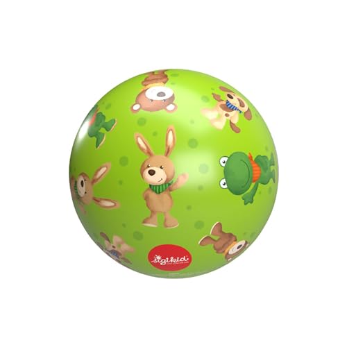 SIGIKID 42431 Kautschuk-Ball Tiere PlayQ Mädchen und Jungen Babyspielzeug empfohlen ab 1 Jahr grün von Sigikid