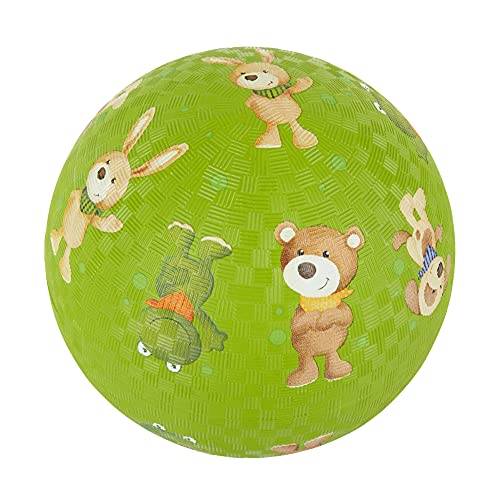 SIGIKID 42431 Kautschuk-Ball Tiere PlayQ Mädchen und Jungen Babyspielzeug empfohlen ab 1 Jahr grün von Sigikid