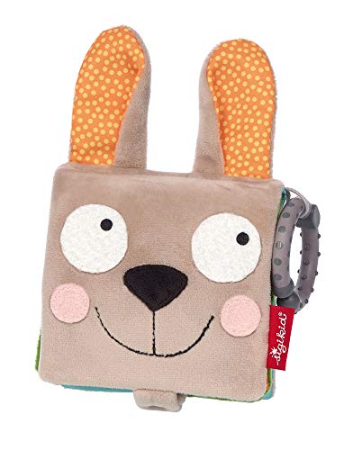 SIGIKID 42514 Aktiv-Buch Hase PlayQ Mädchen Babyspielzeug empfohlen ab 6 Monaten beige von Sigikid