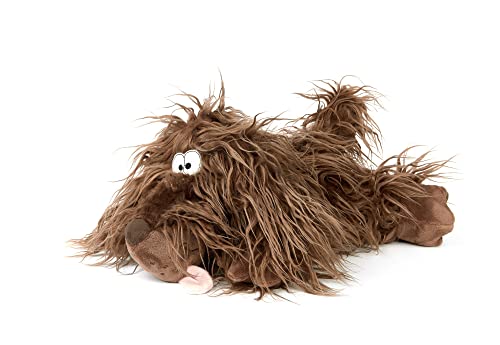 sigikid Zottle Lottle, BeastsTown Kuscheltier: Sammeln, Schenken, Spielen, Schmusen, empfohlen für Kinder und Erwachsene von 3 bis 99 Jahren, Polyester, Mittelbraun/Hund, 30x14x17 cm von Sigikid