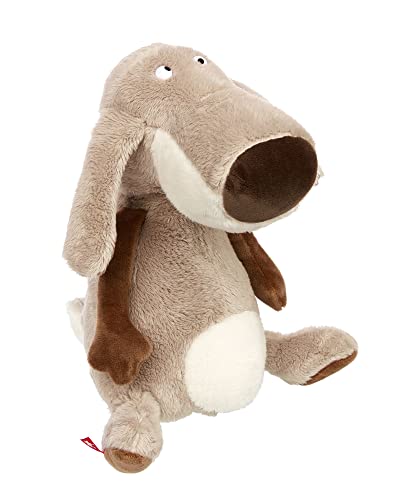 SIGIKID 42826 Kuscheltier Hund Kautschau Wau, Country Crunchy Plüschfigur, Charakter Stofftier zum Sammeln, Spielen, Kuscheln, für Kinder ab 12 Monaten, Grau/Hund 26 cm von Sigikid