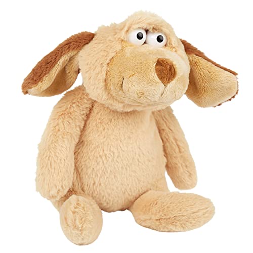 SIGIKID 42961 Mood Pet Hund, Stimmungskuscheltier, veränderbarer Gesichtsausdruck Dank Mimikfalte: Gefühle zeigen, spielen, kuscheln, für Kinder ab 12 Monaten, Beige/Hund 38 cm von Sigikid