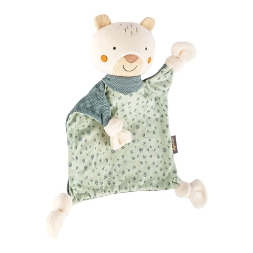 sigikid 39770 Schnuffeltuch Tiercharakter Bär, Mint/weiß von Sigikid