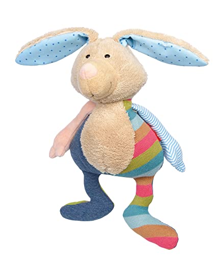 sigikid 39851 Patchwork Stofftier, Mehrfarbig/Hase von Sigikid