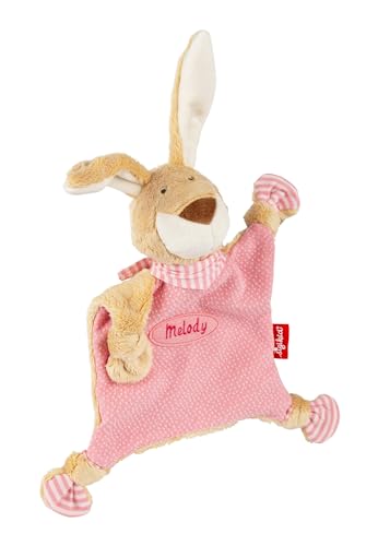 Sigikid Schnuffeltuch mit Namen Bestickt, personalisiertes Geschenk Hase rosa Rosa,OneSize von Sigikid