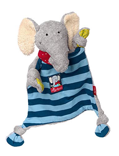 SIGIKID 48935 Schhnuffeltuch Elefant Lolo Lombardo Mädchen und Jungen Babyspielzeug empfohlen ab Geburt blau/grau von Sigikid