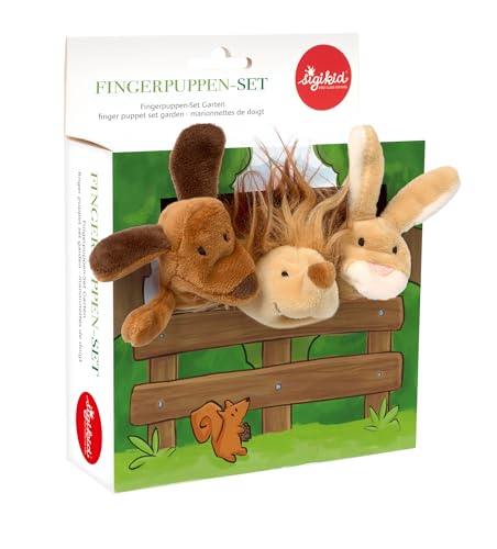 sigikid 43015 Fingerpuppen Set, braun/beige/Garten von Sigikid