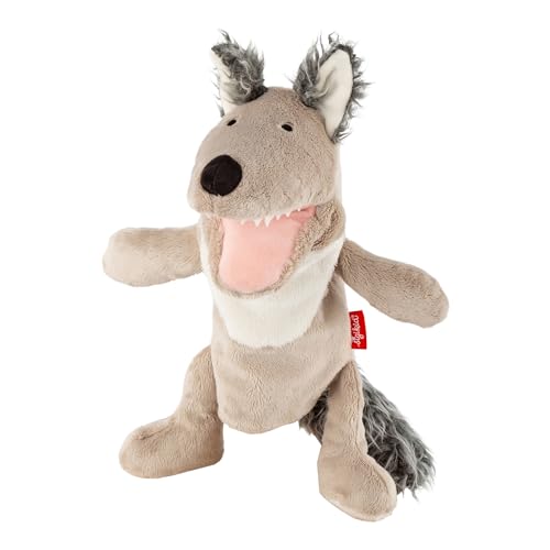 sigikid 43048 Handspielpuppe, beige/Wolf, OneSize von Sigikid