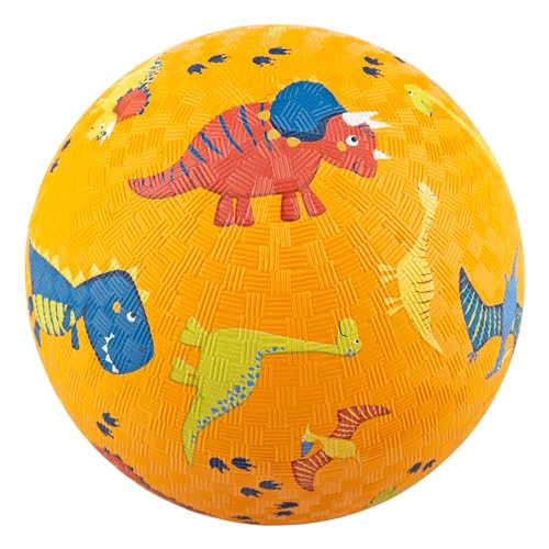sigikid 43084 Dino Kautschukball-17cm, orange/Dino/17cm von Sigikid