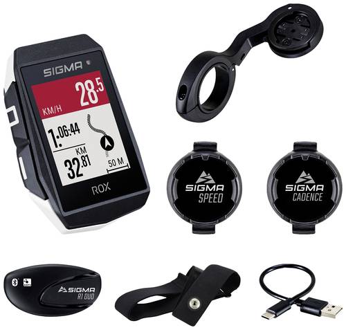 Sigma ROX 11.1 EVO Sensor Set Fahrrad-Navi Fahrrad GPS, GLONASS, spritzwassergeschützt von Sigma